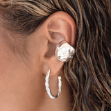 Center Crystal Line Chunky Ear Cuff