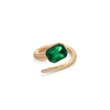 Emerald Deco Wrap Ring