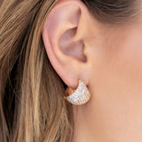 Pavé Encrusted Huggie Hoops