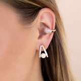 Pavé and Pearl Earrings