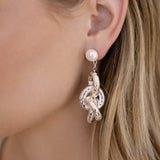 Liquid Gold Pearl Drop Earrings