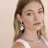 Liquid Gold Pearl Drop Earrings