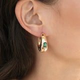 Emerald Deco Hoops