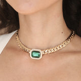 Emerald Deco Necklace