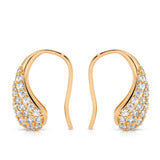 Hooked Pavé and Pearl Earrings