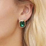 Emerald Deco Earrings