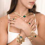 Emerald Deco Wrap Ring