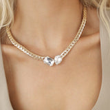 Double Gem Centerstone Necklace