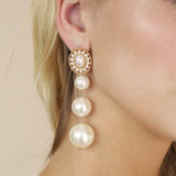 Graduating Pearl Dangle Earrings