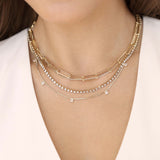 Mixed Chain Crystal Necklace Set