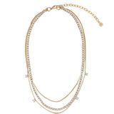 Mixed Chain Crystal Necklace Set