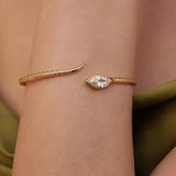 Marquise Snake Cuff Bracelet