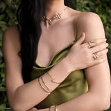 Marquise Snake Cuff Bracelet