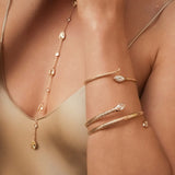 Marquise Snake Cuff Bracelet