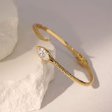 Marquise Snake Cuff Bracelet
