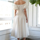PROTECTING MY PEACE WOVEN MIDI DRESS