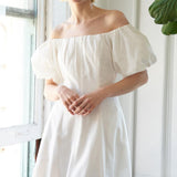 PROTECTING MY PEACE WOVEN MIDI DRESS