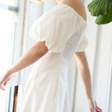 PROTECTING MY PEACE WOVEN MIDI DRESS