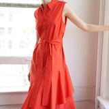 LOOKING MY WAY WOVEN MIDI DRESS