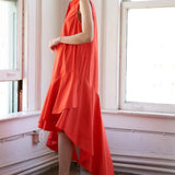 LOOKING MY WAY WOVEN MIDI DRESS