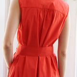 LOOKING MY WAY WOVEN MIDI DRESS