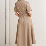 LUCKY ME WOVEN MIDI DRESS