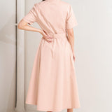 LUCKY ME WOVEN MIDI DRESS