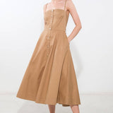 PROOF OF PERFECTION WOVEN MIDI DRESS