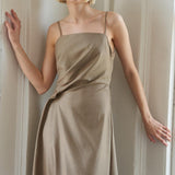 HAPPILY YOURS WOVEN MIDI DRESS