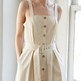 CALIFORNIA DREAMING WOVEN MIDI DRESS