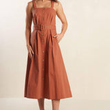 CALIFORNIA DREAMING WOVEN MIDI DRESS