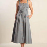 CALIFORNIA DREAMING WOVEN MIDI DRESS