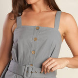 CALIFORNIA DREAMING WOVEN MIDI DRESS