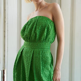 IN DOLLY WE TRUST WOVEN MIDI DRESS