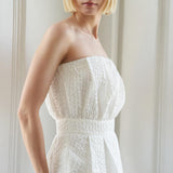 IN DOLLY WE TRUST WOVEN MIDI DRESS