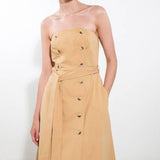 FOLLOW YOU EVERYWHERE WOVEN MIDI DRESS