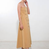 FOLLOW YOU EVERYWHERE WOVEN MIDI DRESS