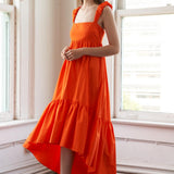 SUNBEAM SPLENDOR WOVEN MIDI DRESS