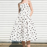 HARMONY HORIZON WOVEN MIDI DRESS