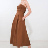 MYSTIC MUSE WOVEN MIDI DRESS