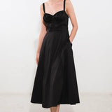OCEANIC OPULENCE WOVEN MIDI DRESS