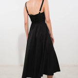 OCEANIC OPULENCE WOVEN MIDI DRESS