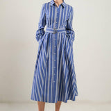 PETAL POWER MIDI SHIRT DRESS