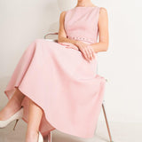 LIVING THE DREAM WOVEN MIDI DRESS