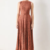 TRUE ROMANCE WOVEN LACE MIDI DRESS