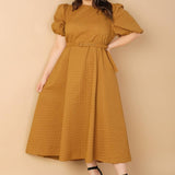 CAN'T STOP ME WOVEN MIDI DRESS