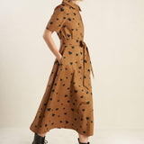READY TO GO WOVEN MIDI DRESS