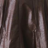 DARK TRUFFLE FAUX LEATHER MIDI DRESS