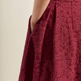 GLORIOUS SHINE WOVEN MIDI DRESS