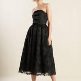 CONFIDENCE GAME LACE MIDI DRESS